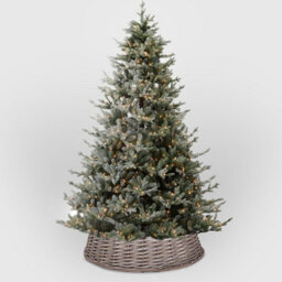 Natural Grey Wicker Christmas Tree Skirt 40Cm Top 58Cm Bottom 26Cm Height - Small - thumbnail 5