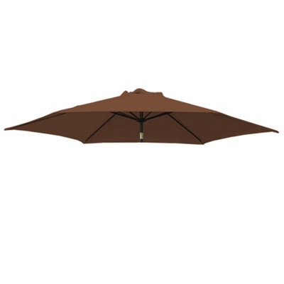 Rinse Bathrooms Coffee Replacement Parasol Canopy Replacement Parasol Cover Fabric For Garden Umbrella 2.5M 6 Arm - image 1
