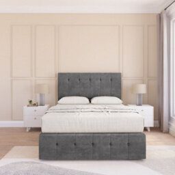 "Sloomy 4Ft Cambridge Divan Bed Base Steel Plush ,4 Drawers, 12"" Footboard & 26"" Struts Headboard - Small Double" - thumbnail 2