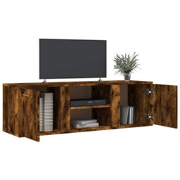 Vidaxl Tv Cabinet Smoked Oak 120X34X37 Cm Engineered Wood - thumbnail 3