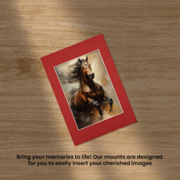 Ak Frames A1 Crimson Picture Mounts To Fit A2 Aperture Size - Mount Board Only (No Frame Included) - thumbnail 5