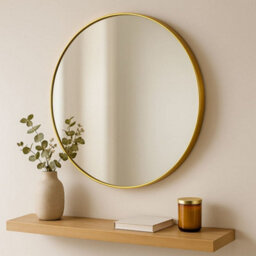 Jōbū Jobu Home - Rei, Round Black Metal Circle Mirror - 70Cm X 70Cm - thumbnail 2