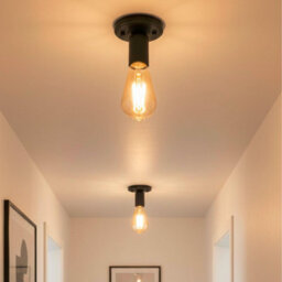 2 Pack Of Single Head Ceiling Lamp Retro Flush Mount E27 Lamp Holder Light Fixture For Bedroom Living Room Hallway - thumbnail 8