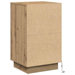 Berkfield Stylish Bedside Cabinet With Led Artisan Oak 39X34.5X65 Cm Engineered Wood - thumbnail 8
