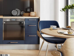Impact Furniture Kitchen Drawer Unit Complete Navy Blue Narrow Slim Cabinet 400mm 3 Drawer Cupboard Free Standing Nora - thumbnail 5