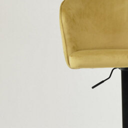 Lakeland Furniture Novara Camel Cream Velvet Black Gas Lift Base Bar Stool - thumbnail 8
