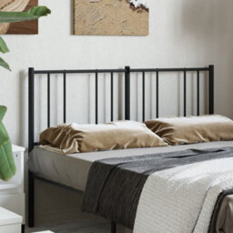 Berkfield Metal Headboard Black 140 Cm - thumbnail 1