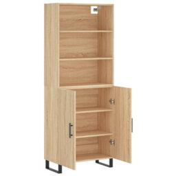 Berkfield Highboard Sonoma Oak 69.5X34X180 Cm Engineered Wood - thumbnail 4