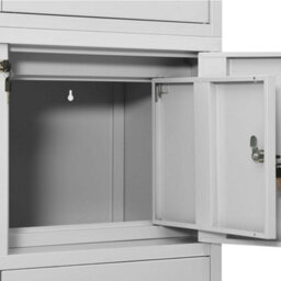 Berkfield Durable Office Cabinet Light Grey 90X40X180 Cm Steel - thumbnail 6