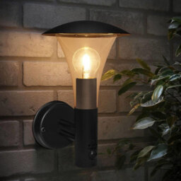 Long Life Lamps Company Outdoor Garden Black Finish Stainless Steel Pir Wall Light Ip44 Zlc050 - thumbnail 8