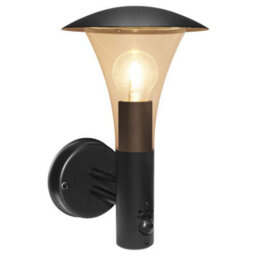 Long Life Lamps Company Outdoor Garden Black Finish Stainless Steel Pir Wall Light Ip44 Zlc050 - thumbnail 3