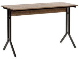 Beliani 120 X 48 Cm Modern Industrial Home Office Desk Taupe Wood Top - thumbnail 3