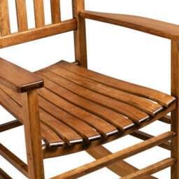 Outdoor Wood Rocking Chair With Back For Patio Garden Balcony Poolside Natural - thumbnail 6