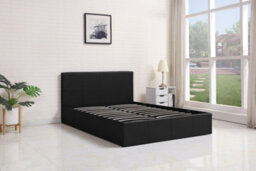 Kosy Koala Ottoman Storage Leather Bed Side Lift Black 3Ft Single Bed - thumbnail 3