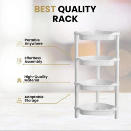 4 Tier Shower Caddy Shelf Corner Bath Storage Holder Rack Bathroom Organizer - thumbnail 4