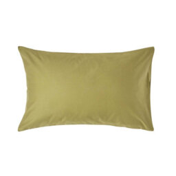 Homescapes Olive Green Cotton Housewife Pillowcase 1000 Tc, Standard