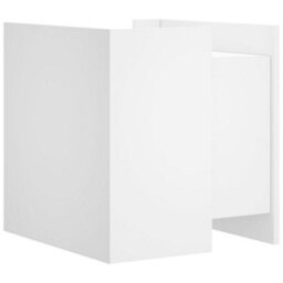 Berkfield Bedside Cabinet White 45X50X50 Cm Engineered Wood - thumbnail 6