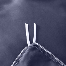 Oxford Homeware Navy Super King Plain Dyed Duvet Cover, Fitted Sheet & Pillowcases Set 4 Piece Bed Sets - thumbnail 5
