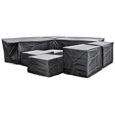 Cozy Bay Ezbreathe Malta 10 Seat Furniture Set Cover In Black - image 1