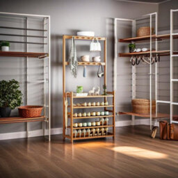 Modcraft Large Wooden Hat And Coat Stand With 5 Tiers And Shoe Rack - thumbnail 4