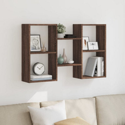 Berkfield Wall Shelf Brown Oak 96X18X60 Cm Engineered Wood - image 1