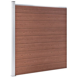 Berkfield Wpc Fence Set 9 Square + 1 Slanted 1657X186 Cm Brown - thumbnail 6