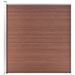 Berkfield Wpc Fence Set 9 Square + 1 Slanted 1657X186 Cm Brown - thumbnail 5
