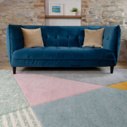 Loomed Pastel Multicolour Block Geometric Living Area Rug 190X280Cm - thumbnail 3