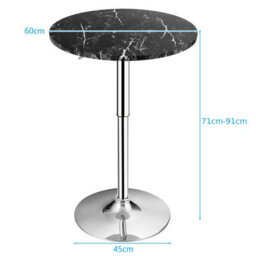 Gainoom 2Pcs Modern Bar Table Multifunctional Round Pub Table-Black - thumbnail 2