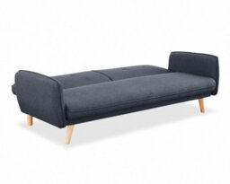 Home Detail Belmont 3 Seater Fabric Sofa Bed With Natural Wooden Legs Tufted Backrest, Charcoal - thumbnail 3