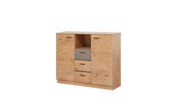 Arte Effect Chest Of Drawers In Oak Lancelot - W1300mm H1050mm D420mm, Natural And Elegant - thumbnail 1