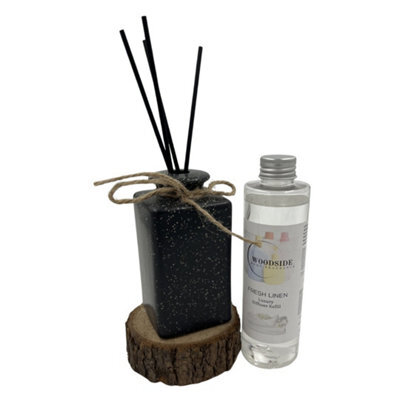 Woodside Pastel Black Ceramic Reed Diffuser Vase With Woodside Luxury Refill - image 1