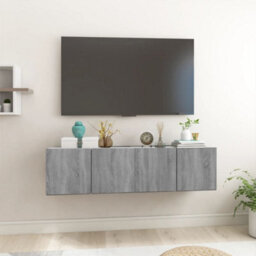 Berkfield Modern Hanging Tv Cabinet Grey Sonoma 2 Pcs 60X30X30 Cm Engineered Wood - thumbnail 2