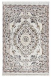 MiHOMEUK Minyatur Premium Quality K0012A White Abstract Modern Turkish Area Rug - 200 X 300 Cm - thumbnail 1
