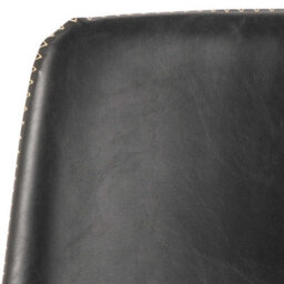 Wyld Haus Bogense Set Of 2 Black Faux Leather Bar Stools With Cream Stitching - thumbnail 5