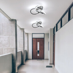 Pheashine Chrome Aluminium Clover Led Flush Mount Ceiling Light 30W Cool White 6500K For Bedroom,kitchen,hallway,living Room - thumbnail 6
