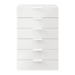 GoodHome Atomia Freestanding White No Effect 6 Drawer Chest (H)1125mm (W)750mm (D)450mm - thumbnail 1