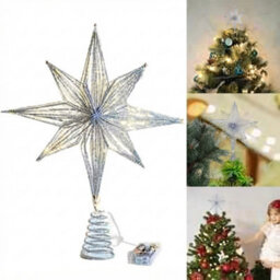 Christmas Tree Star Topper Led Snowflake Christmas Tree Decoration - thumbnail 5