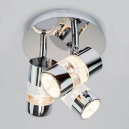 Happy Homewares Chrome Bathroom Spot Light With Led Bubble Acrylic Heads - thumbnail 4
