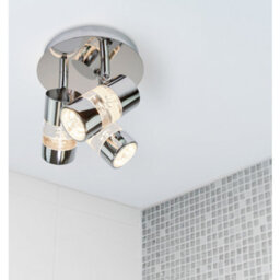 Happy Homewares Chrome Bathroom Spot Light With Led Bubble Acrylic Heads - thumbnail 2