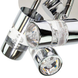 Happy Homewares Chrome Bathroom Spot Light With Led Bubble Acrylic Heads - thumbnail 5