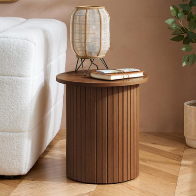 Birlea Axel Fluted Side Table Walnut - image 1
