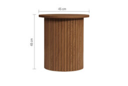 Birlea Axel Fluted Side Table Walnut - thumbnail 9