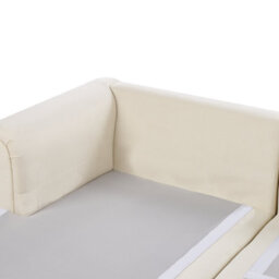 Beliani Corner Sofa 4 Seater Kohlo Fabric Light Beige Right Hand - thumbnail 7
