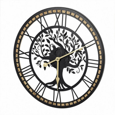 Wall Clock Silent Quartz Tree Design 40Cm - image 1