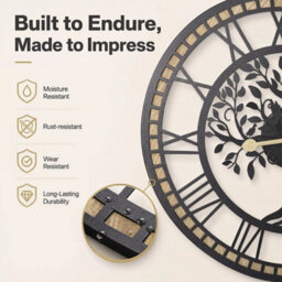 Wall Clock Silent Quartz Tree Design 40Cm - thumbnail 6