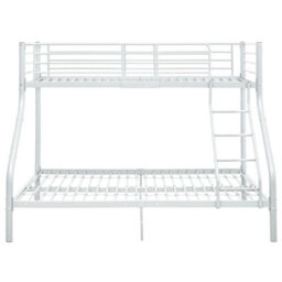 Walplus Bunk Bed Frame Without Mattress White Metal 140X200 Cm/90X200 Cm - thumbnail 3