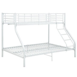 Walplus Bunk Bed Frame Without Mattress White Metal 140X200 Cm/90X200 Cm - thumbnail 2
