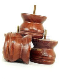 L&F Turned Wood Legs Mahogany Stain 70mm High Set Of 4 Replacement Furniture Bun Feet Settee Chairs Sofas Footstools M8 Shn215 - thumbnail 5