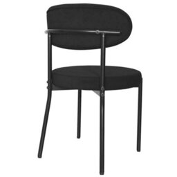 4 X Black Velvet Dining Chairs Velvet Seat Chairs Plush Velvet Seat And Backrest - thumbnail 2